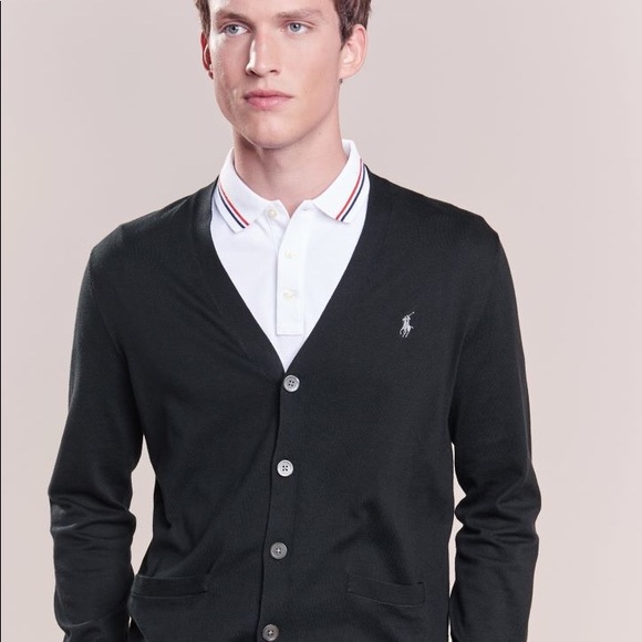 black polo cardigan
